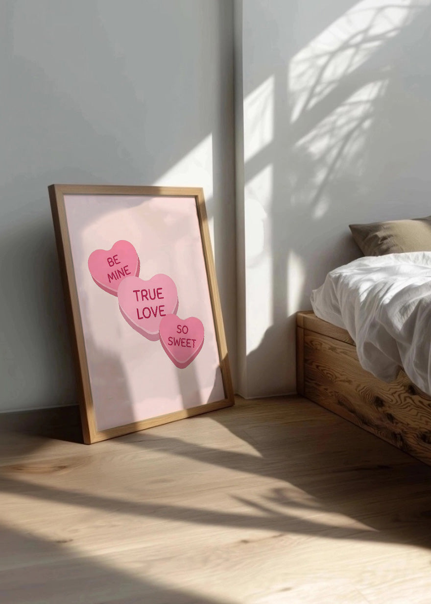 Cuadro Be mine - True love - So sweet