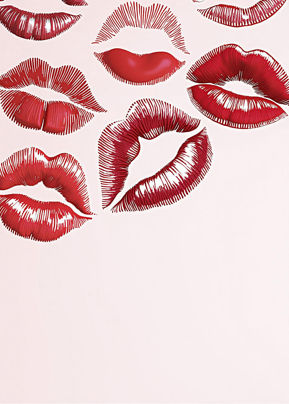Cuadro Besos de pintalabios
