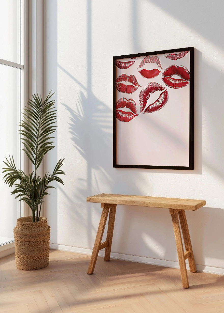 Cuadro Besos de pintalabios