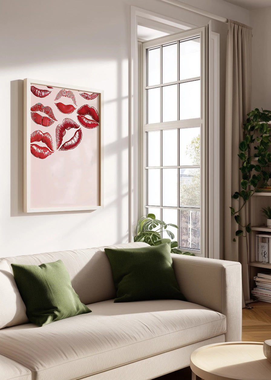 Cuadro Besos de pintalabios