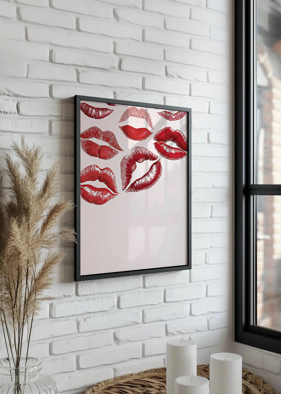Cuadro Besos de pintalabios