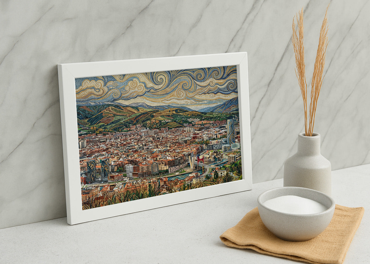 Cuadro Bilbao desde el Mirador de Artxanda - Art Nouveau
