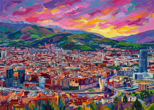 Cuadro Bilbao desde el Mirador de Artxanda - Fauvismo