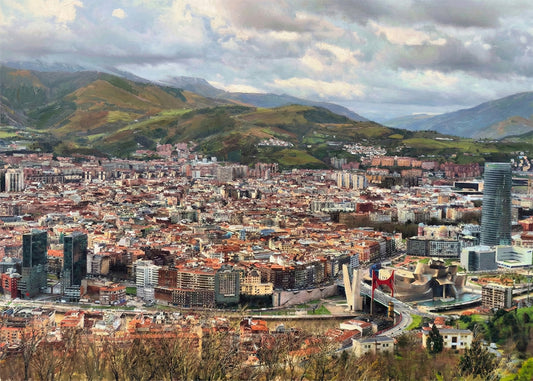Cuadro Bilbao desde el Mirador de Artxanda - Impresionista