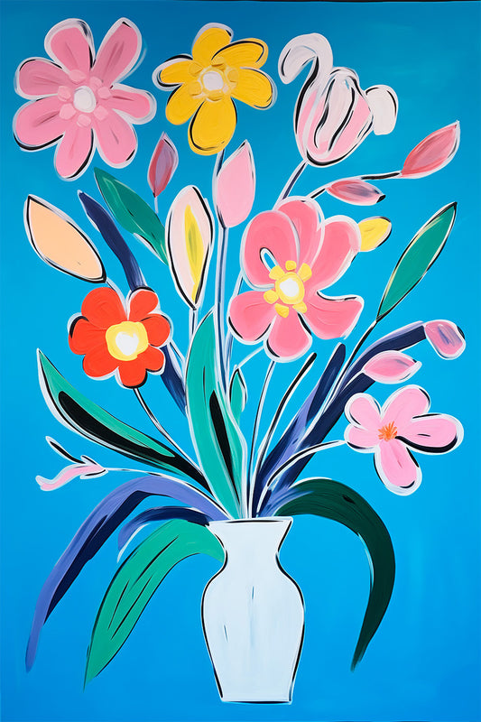 Cuadro de ​Blue Matisse flower - Fine Artic