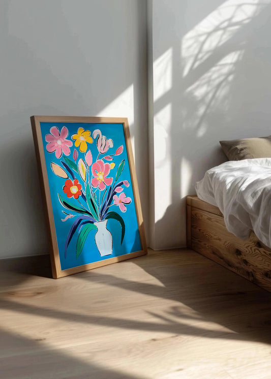 Cuadro ​Blue Matisse flower