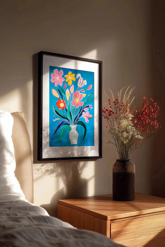 Cuadro de ​Blue Matisse flower - Fine Artic