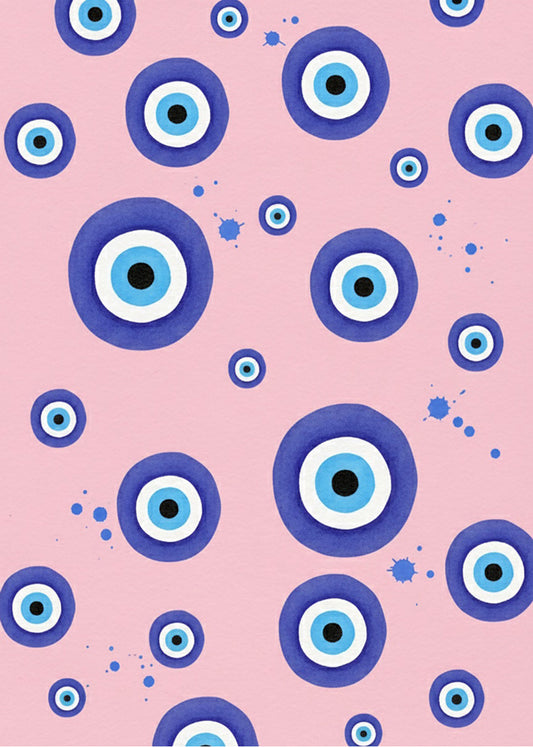 Cuadro Blue evil eyes