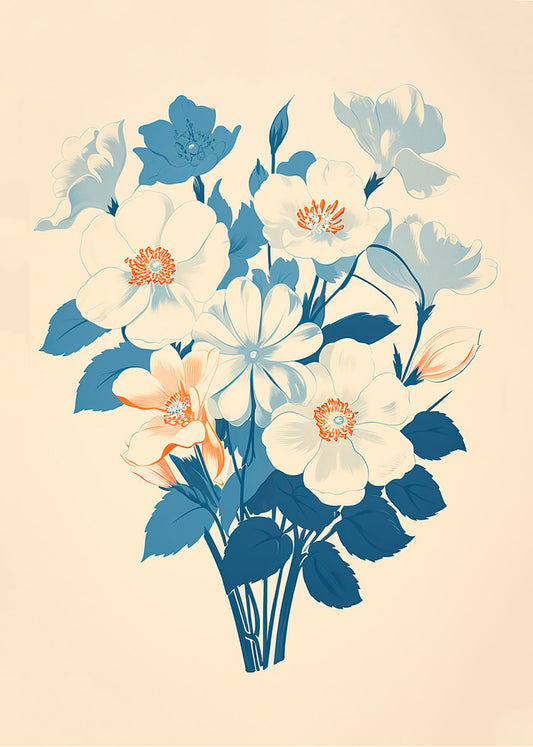 Cuadro ​Blue bouquet