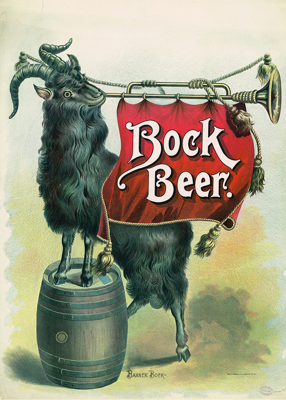 Cuadro Bock beer, banner Bock (1894)