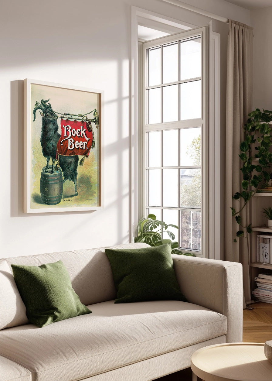 Cuadro Bock beer, banner Bock (1894)