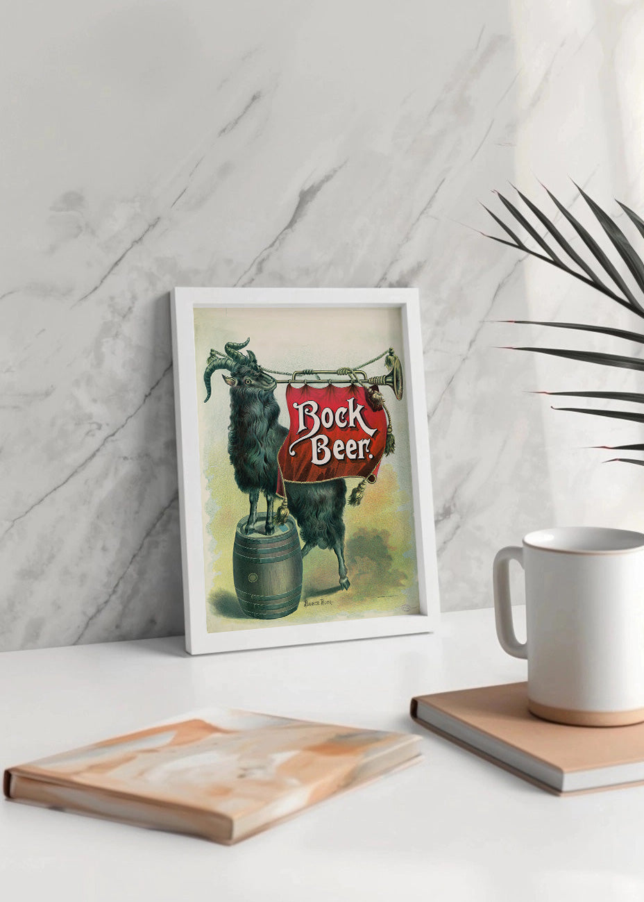 Cuadro Bock beer, banner Bock (1894)