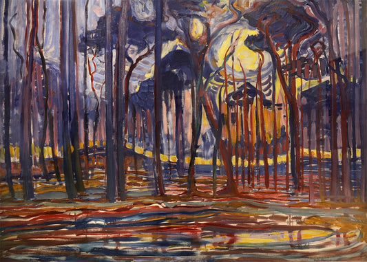 Cuadro Bosque nen Oele (Mondrian)