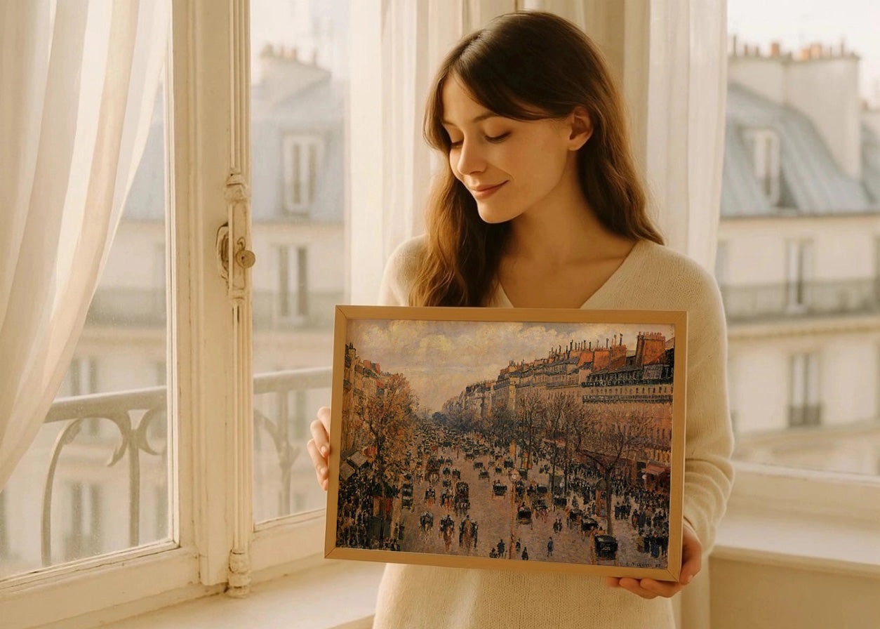 Cuadro ​Boulevard Montmartre, sol de la tarde (Pissarro)