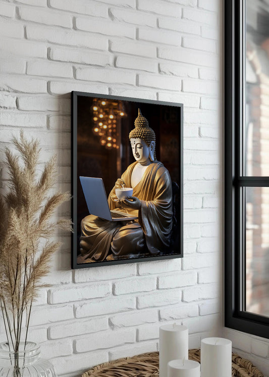 Cuadro ​Buda, cafecito y networking