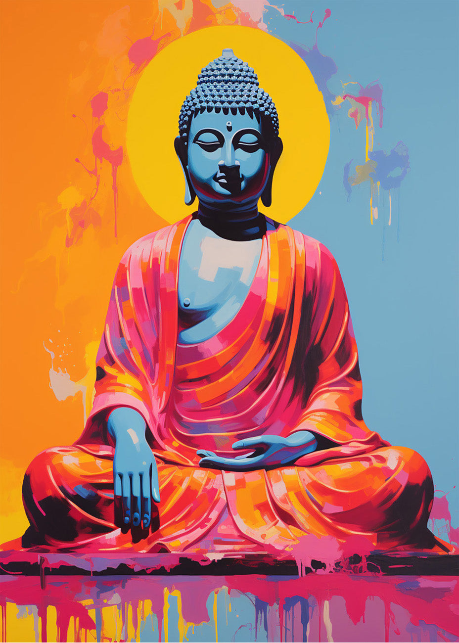 Cuadro ​Buda colorido