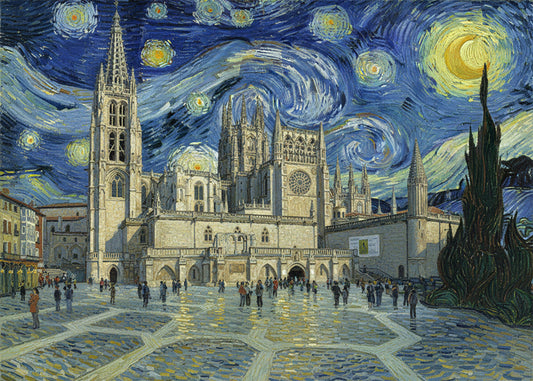Cuadro Burgos - Catedral Noche Estrellada