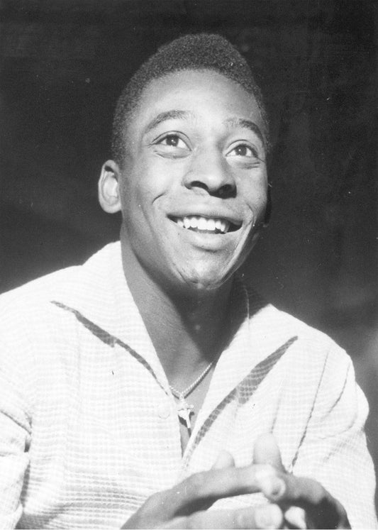 Cuadro Pelé sonriendo (blanco y negro)