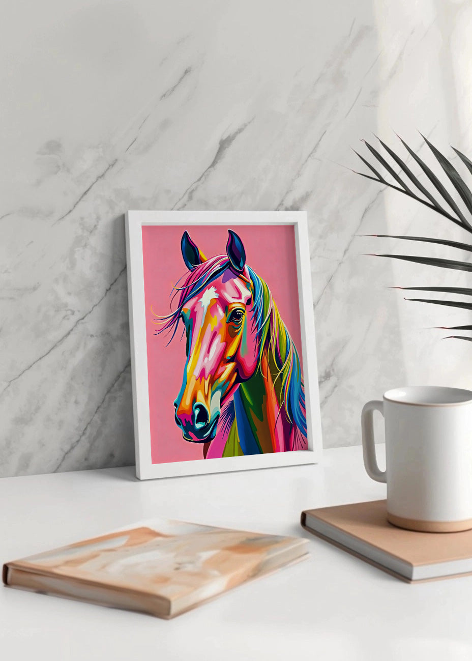 Cuadro Caballo de colores llamativos