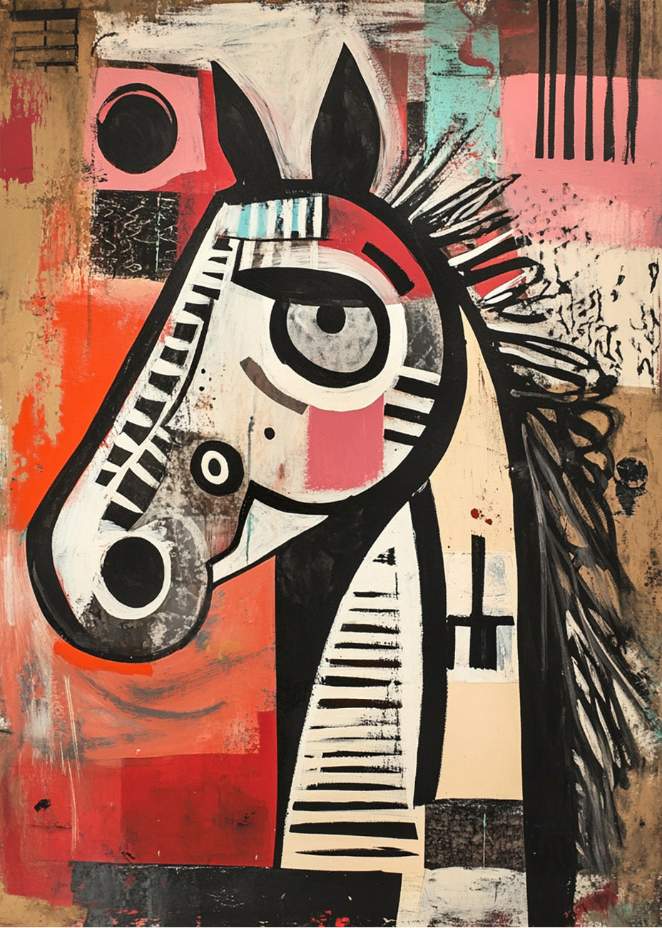Cuadro ​Caballo abstracto