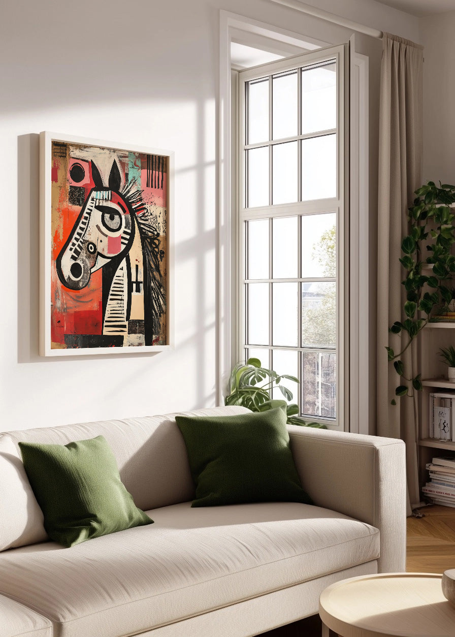 Cuadro ​Caballo abstracto
