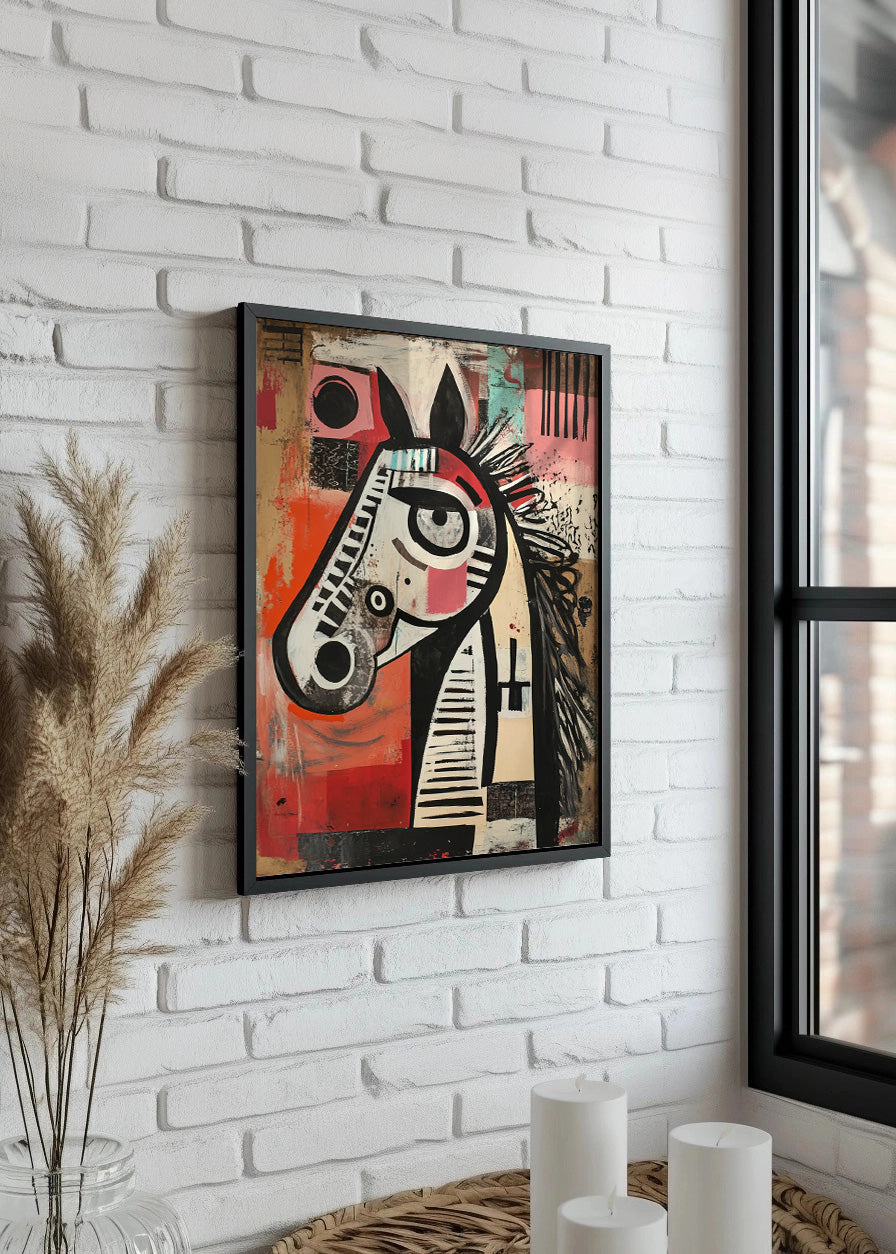 Cuadro ​Caballo abstracto