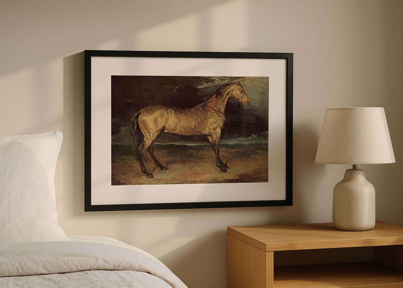 Cuadro ​Caballo asustado por una tormenta (Theodore Gericault)