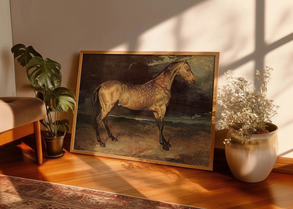 Cuadro ​Caballo asustado por una tormenta (Theodore Gericault)