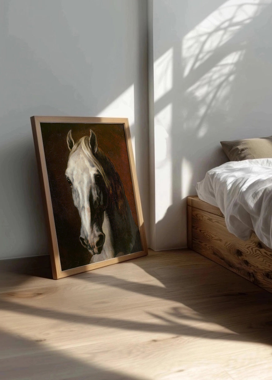 Cuadro ​Cabeza de un caballo blanco (Theodore Gericault)