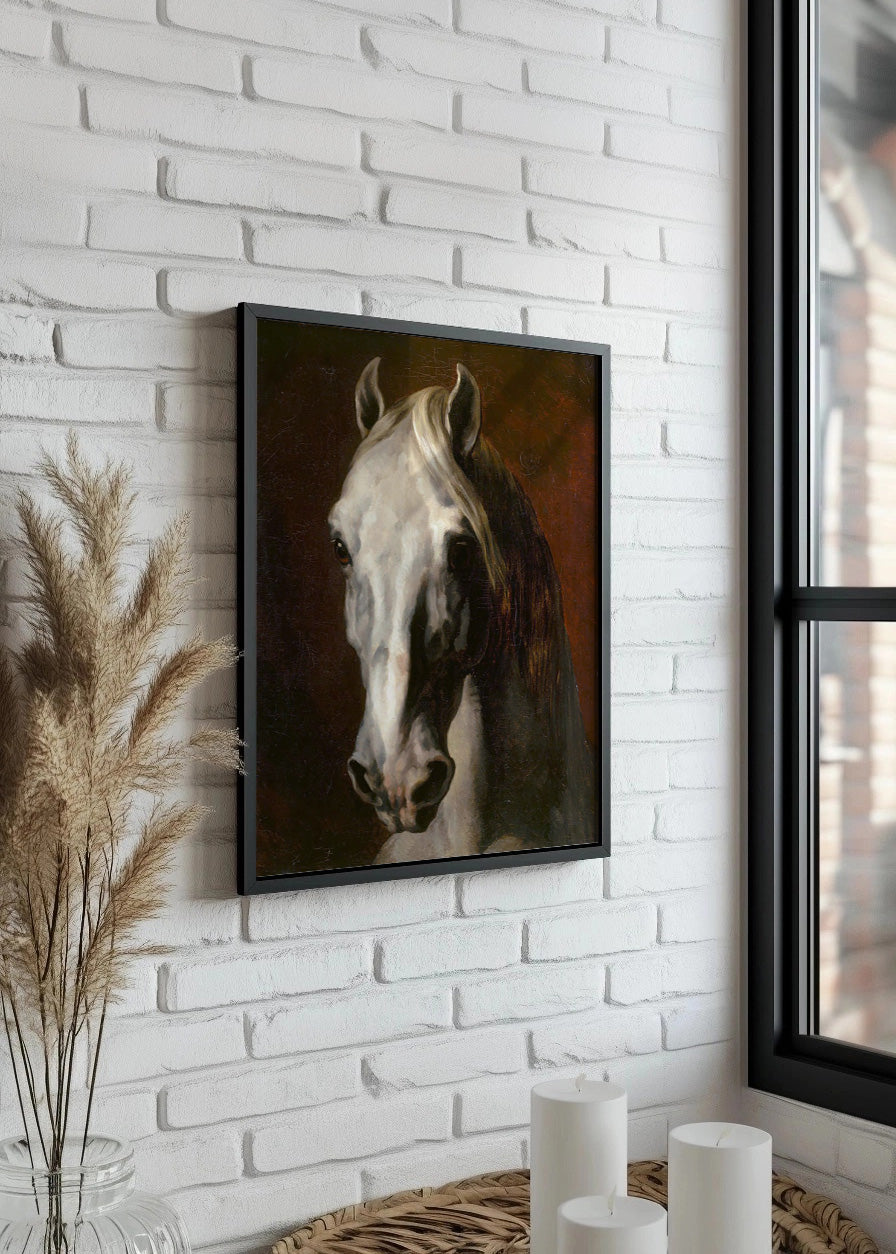 Cuadro ​Cabeza de un caballo blanco (Theodore Gericault)