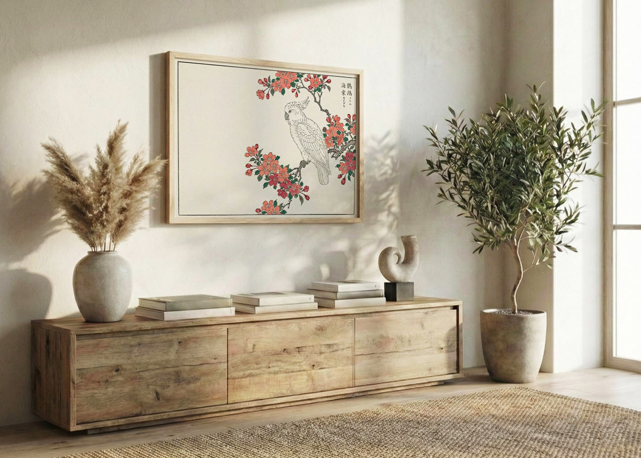Cuadro Cacatúa sobre las flores