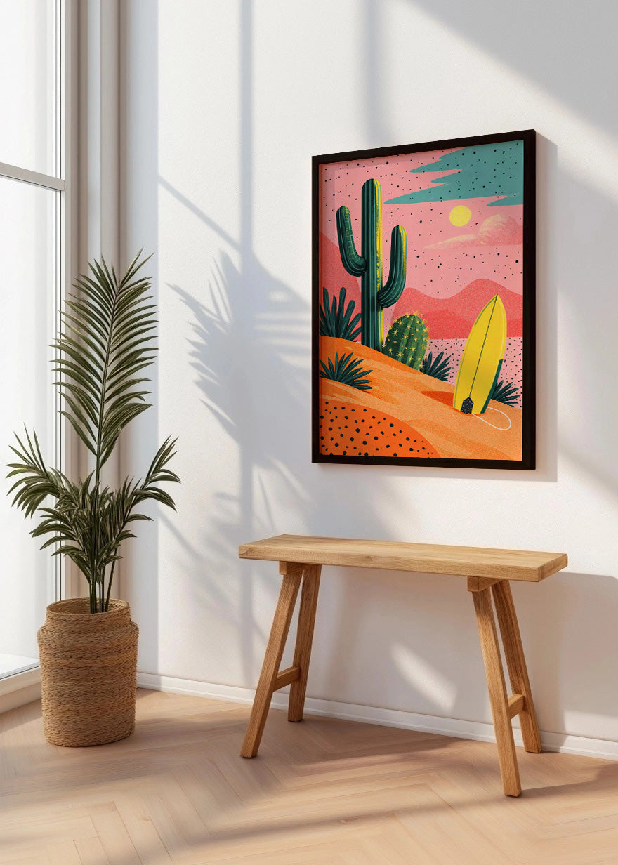 Cuadro Cactus y surf
