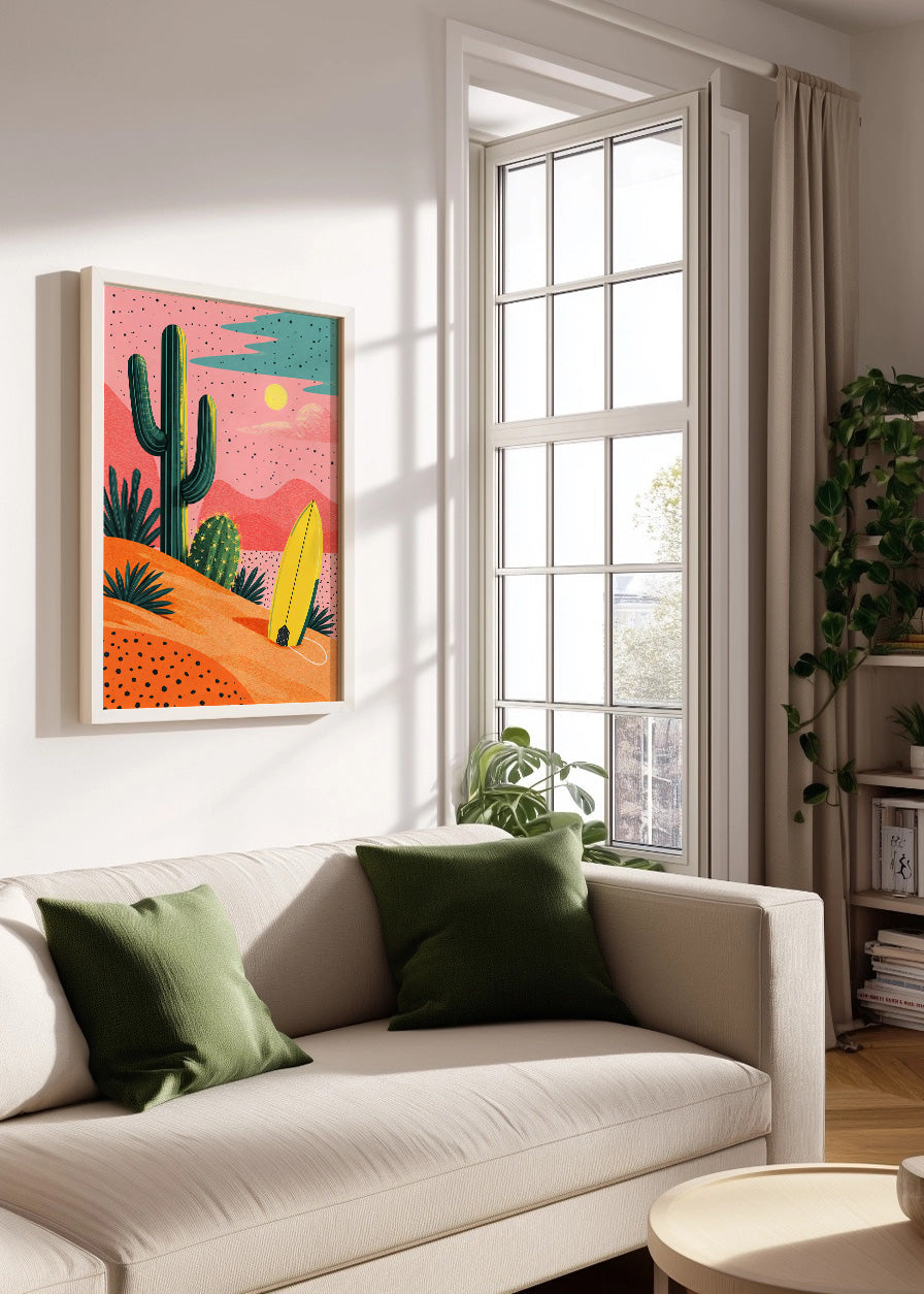 Cuadro Cactus y surf