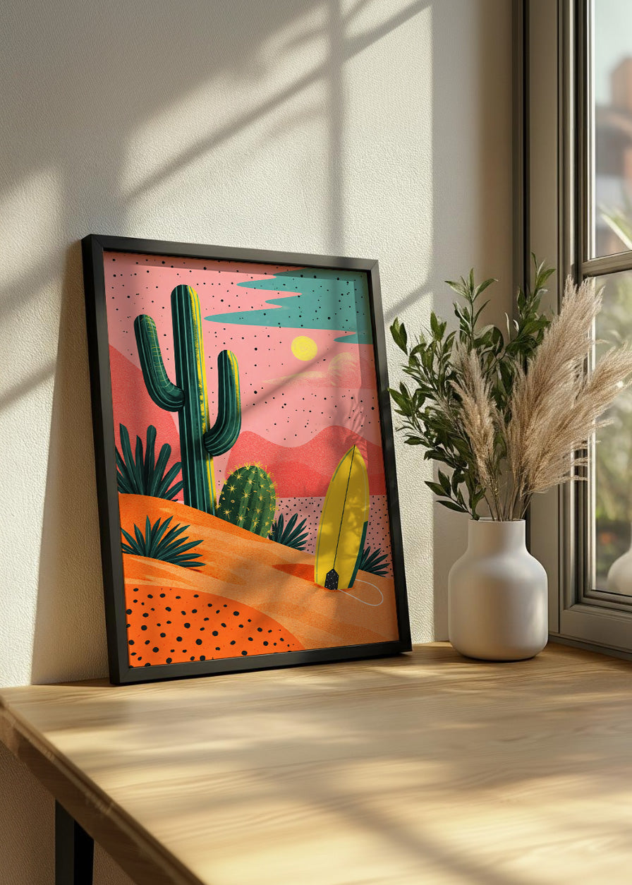 Cuadro Cactus y surf