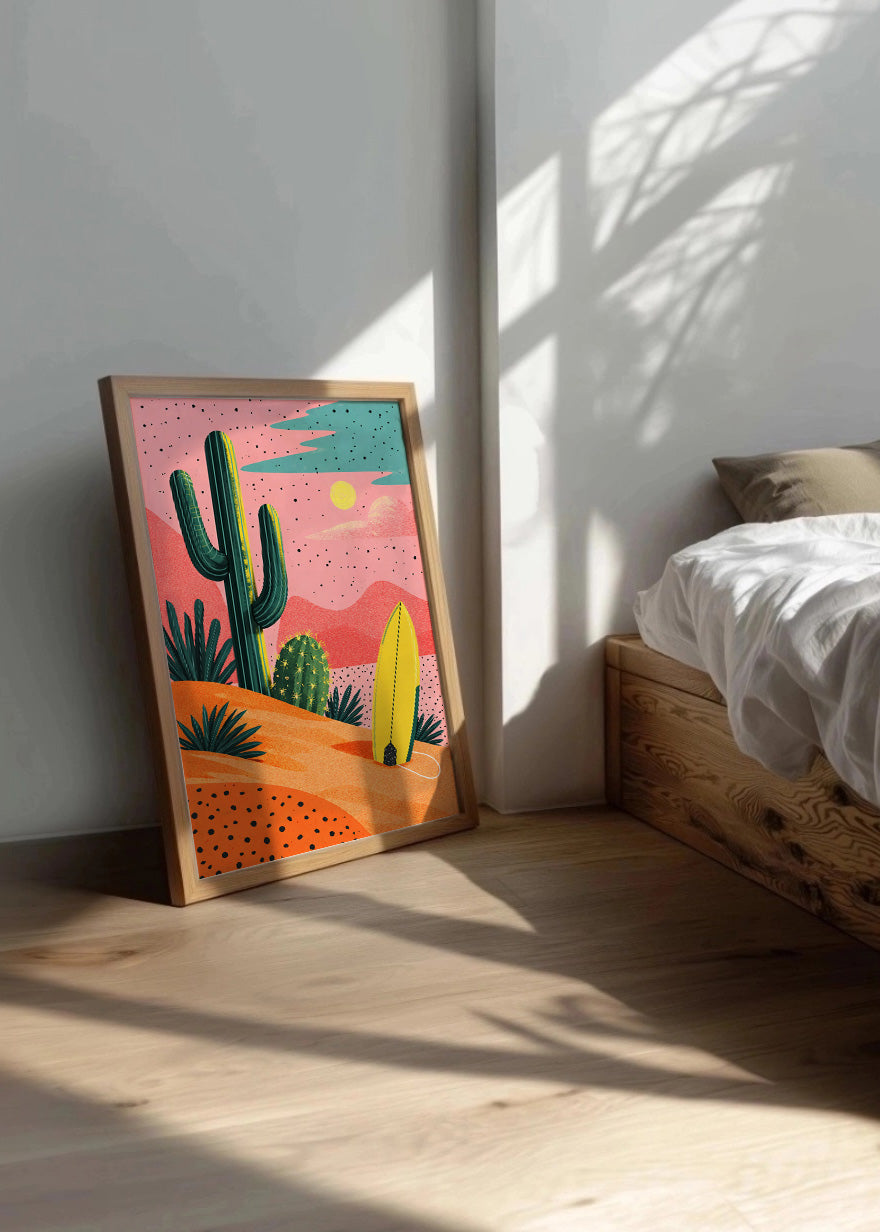 Cuadro Cactus y surf