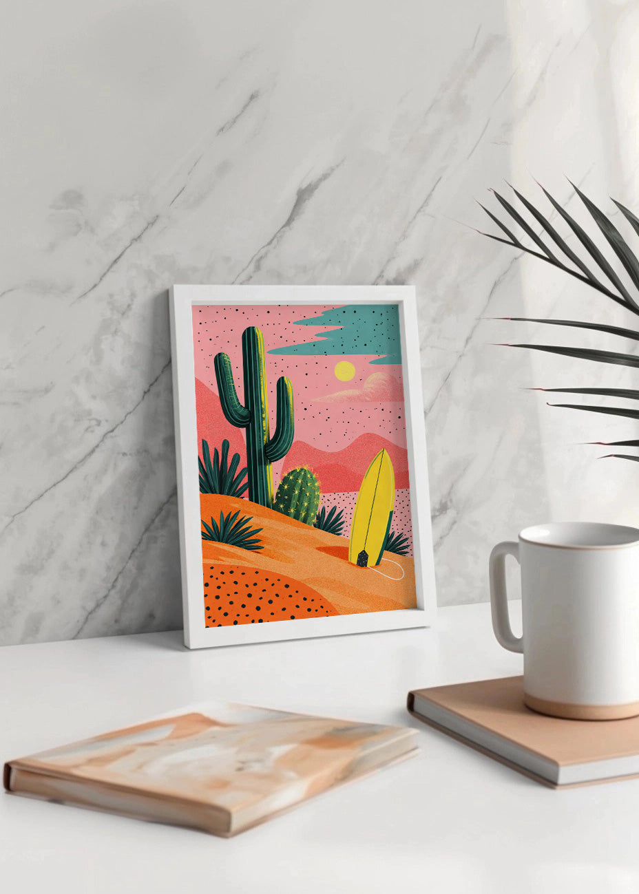 Cuadro Cactus y surf