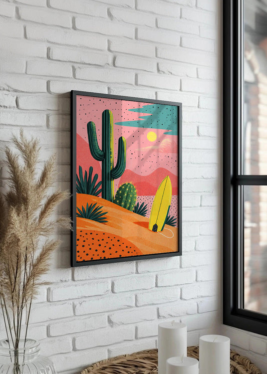 Cuadro Cactus y surf