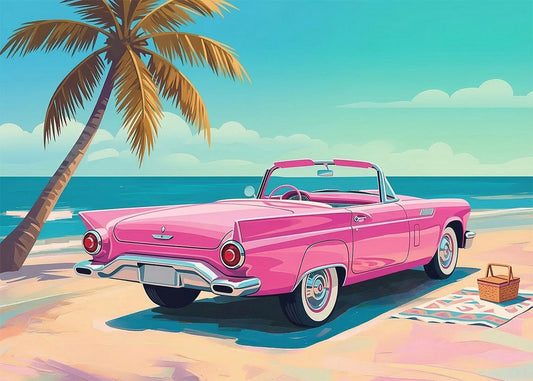 Cuadro Cadillac de la playa