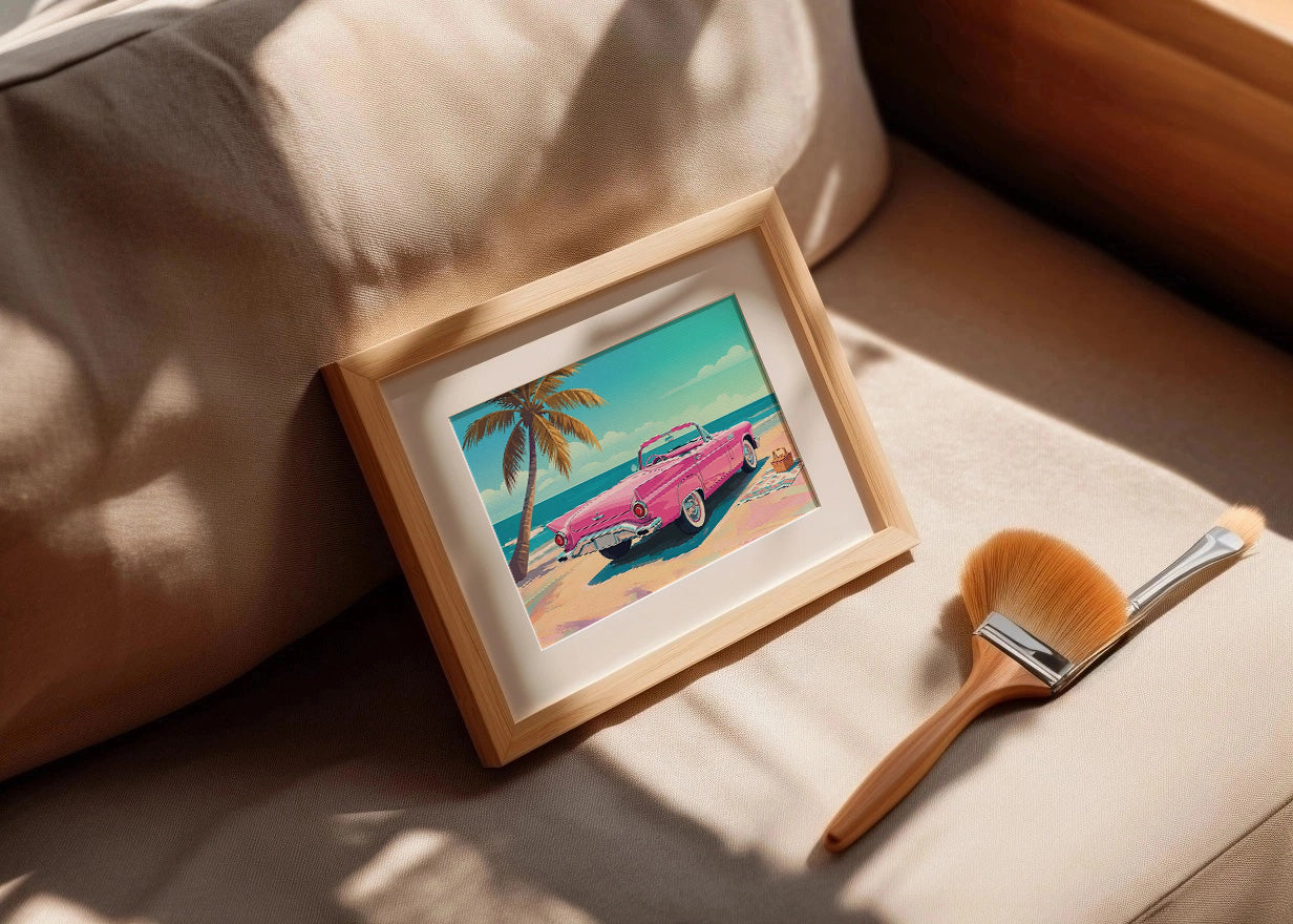 Cuadro Cadillac de la playa