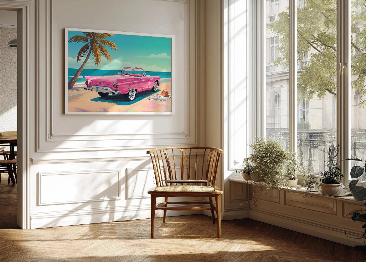 Cuadro Cadillac de la playa