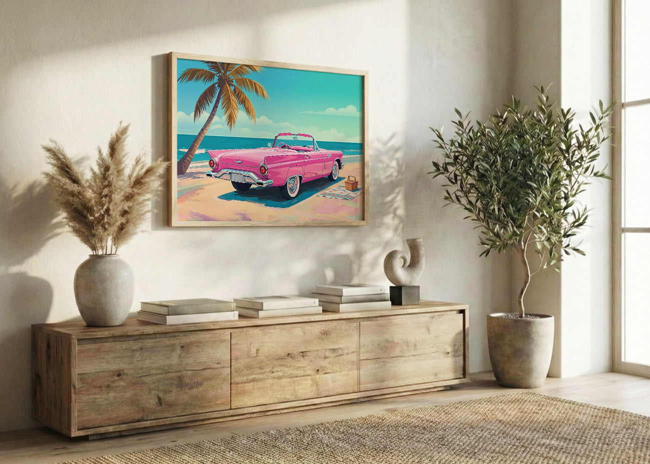 Cuadro Cadillac de la playa
