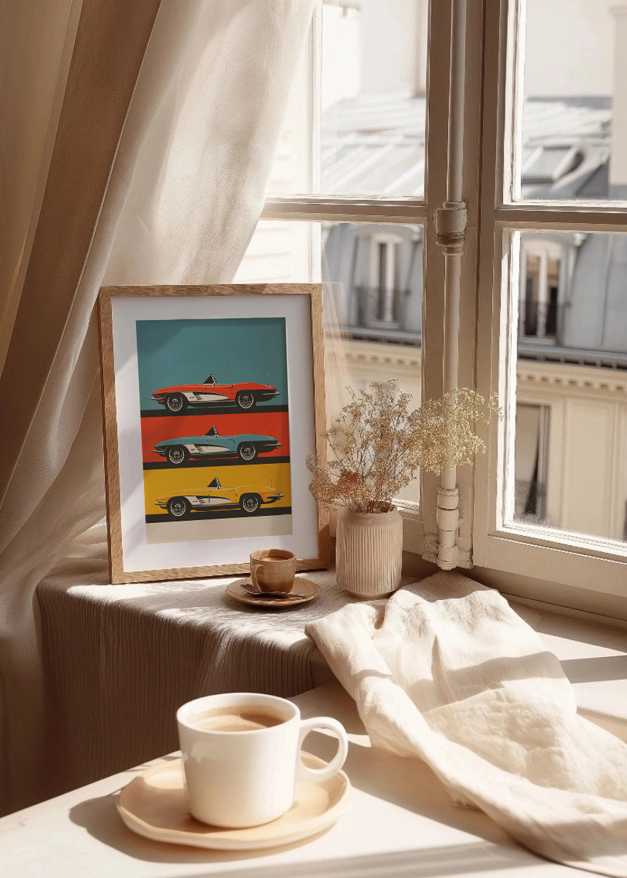 Cuadro ​Cadillacs de colores