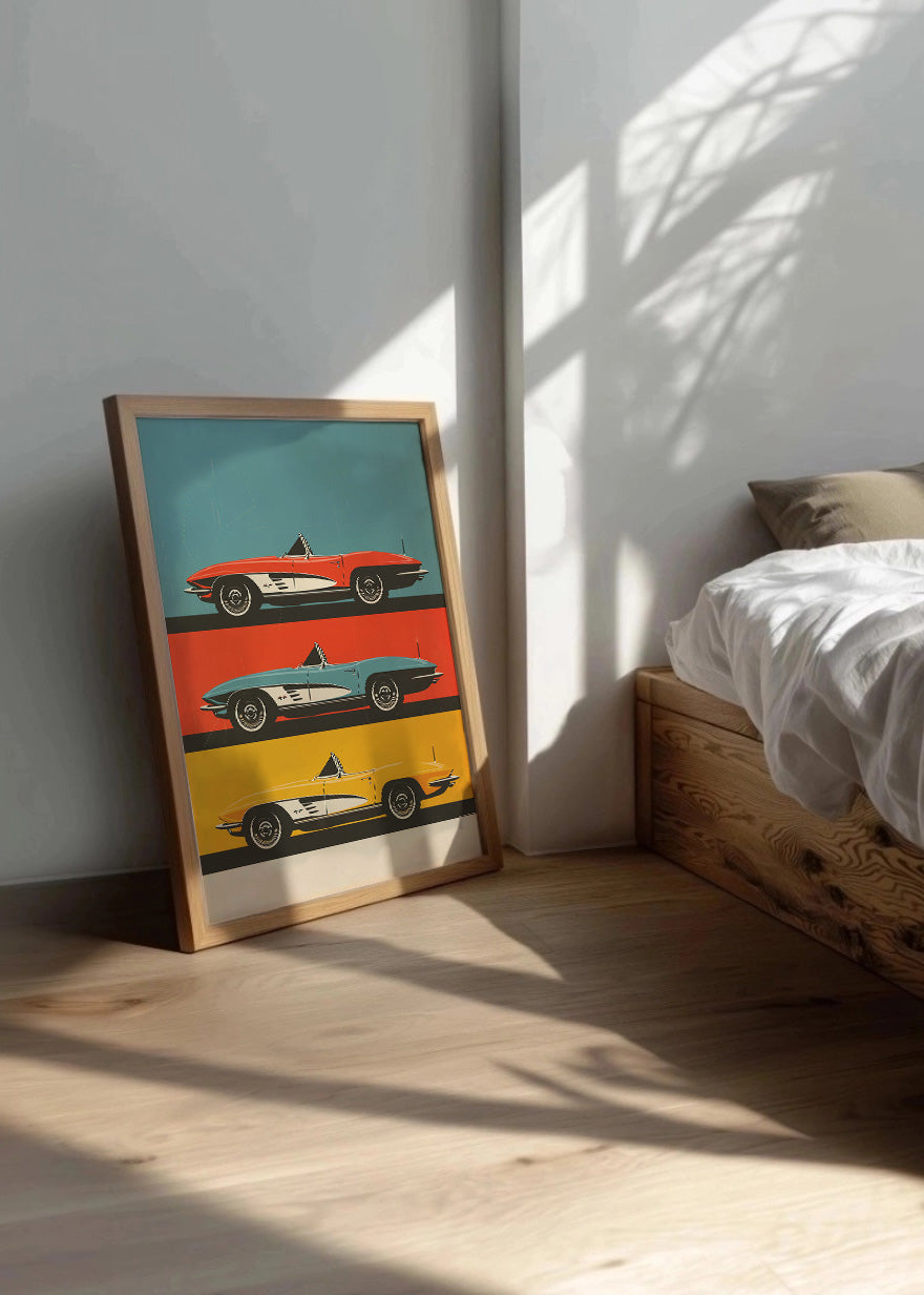 Cuadro ​Cadillacs de colores