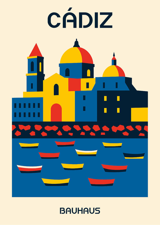 Cuadro Cádiz Poster Bauhaus