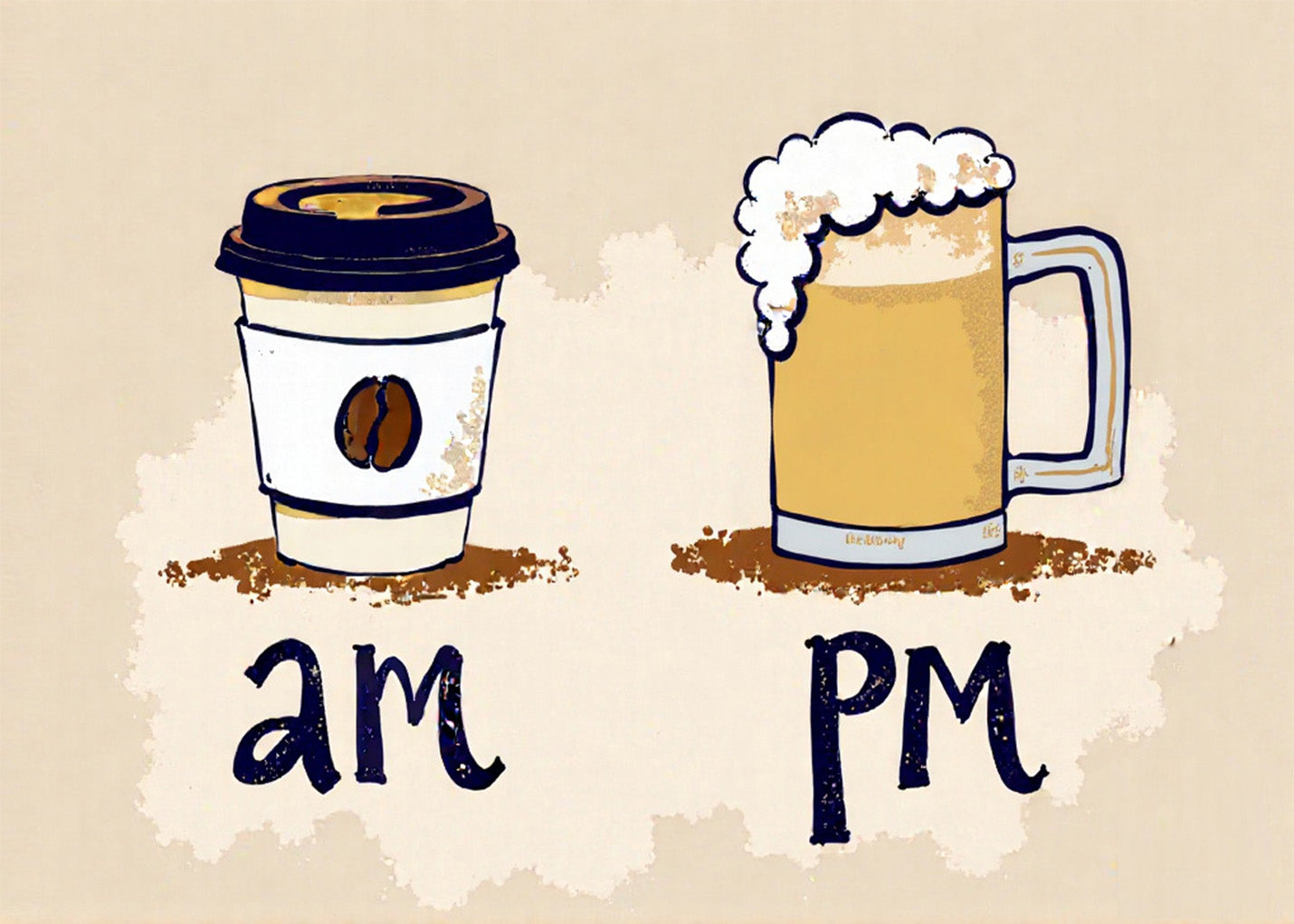 Cuadro Café y Cerveza AM PM