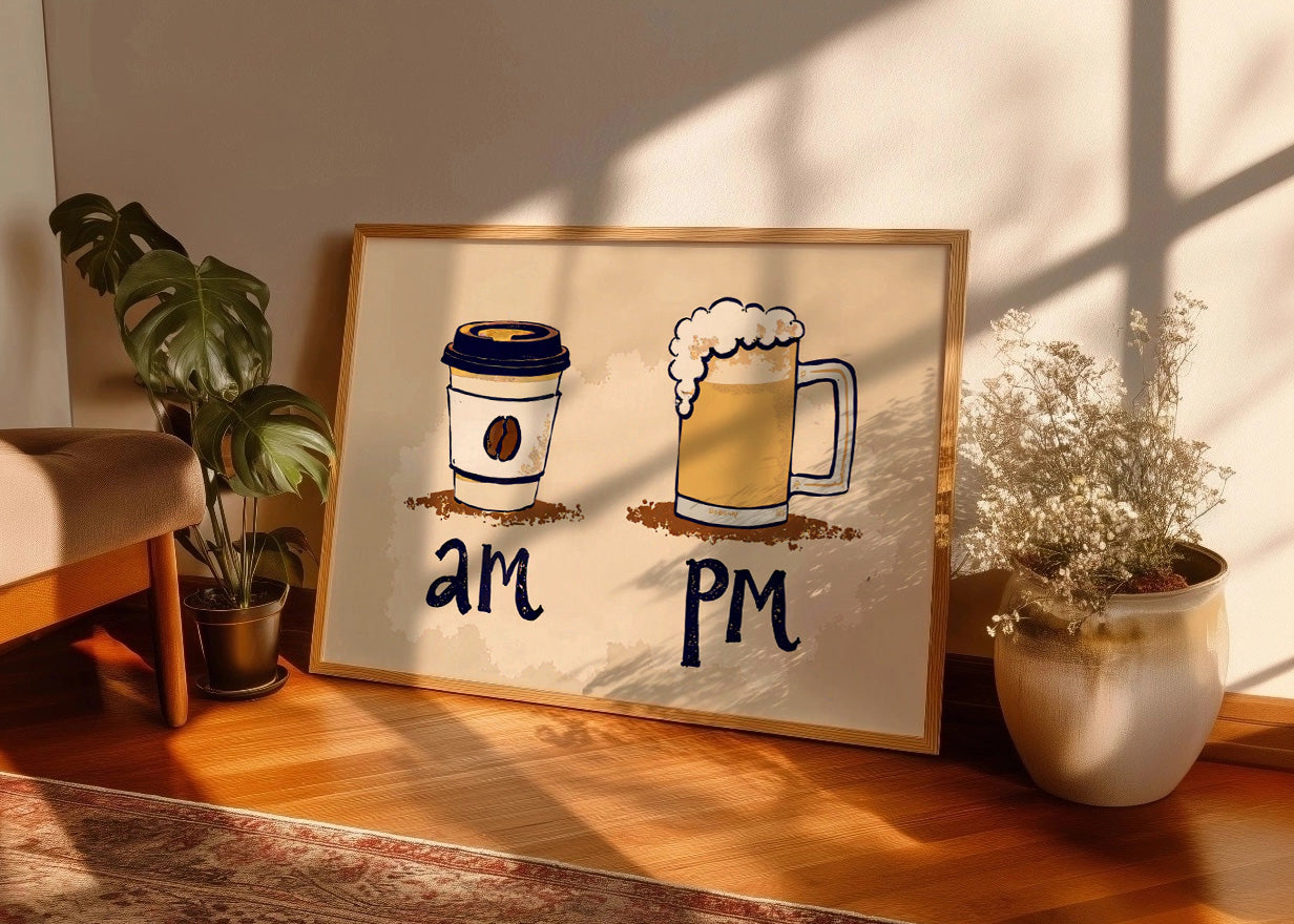 Cuadro Café y Cerveza AM PM