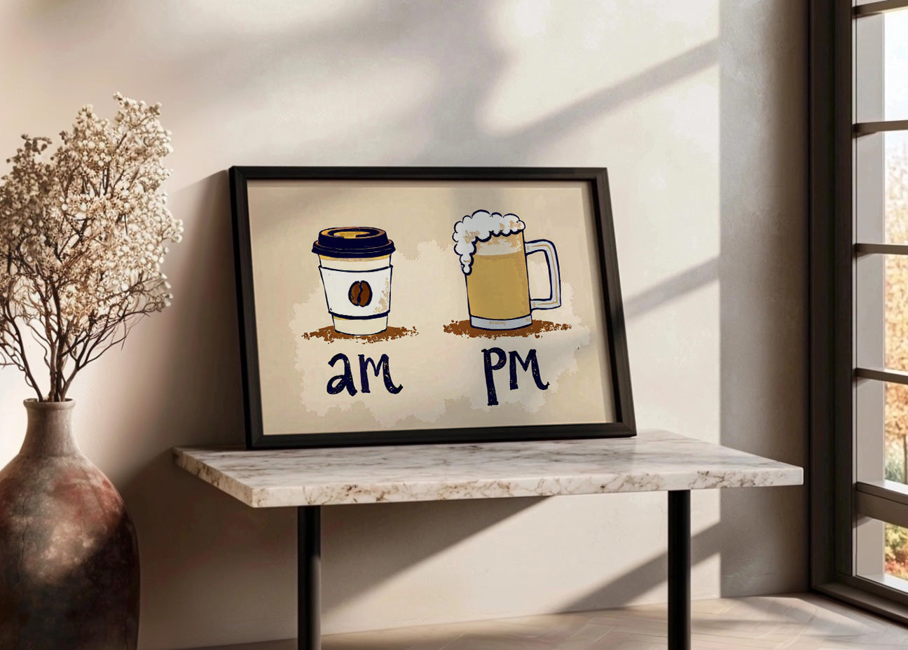 Cuadro Café y Cerveza AM PM