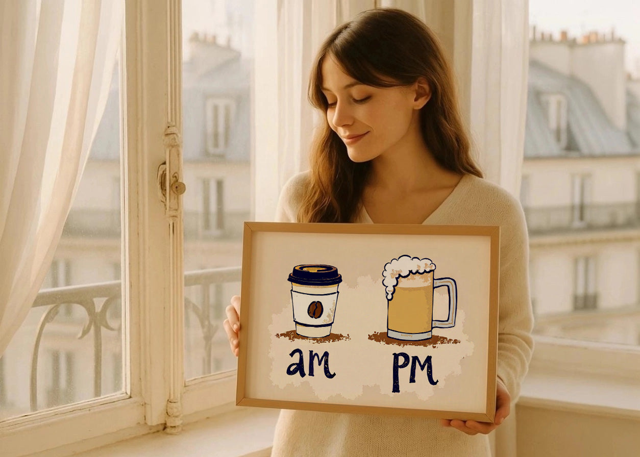 Cuadro Café y Cerveza AM PM