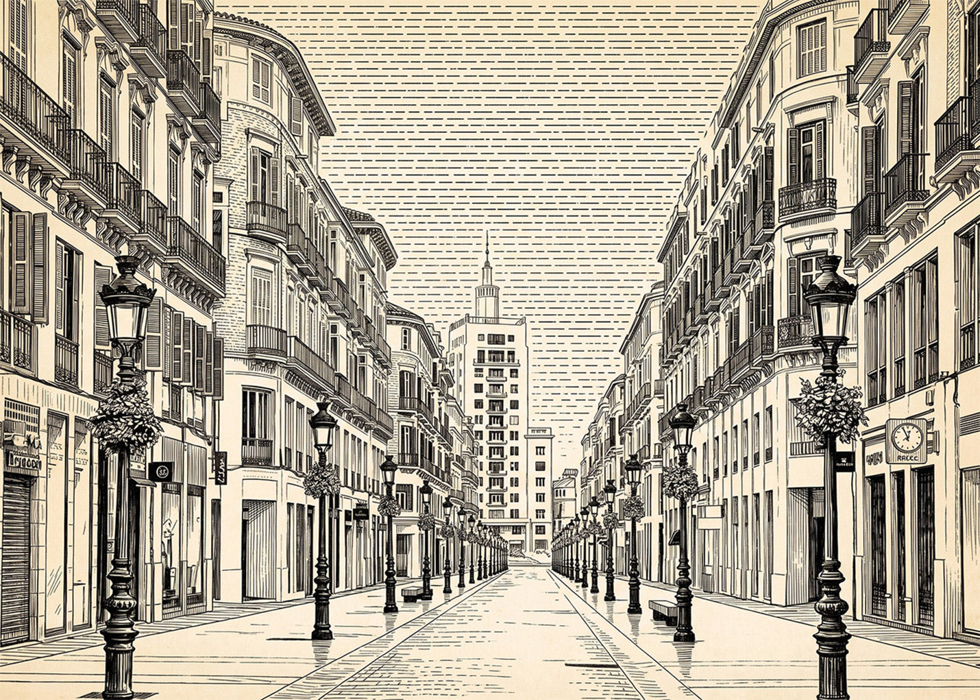 Cuadro Calle Larios - Minimalista