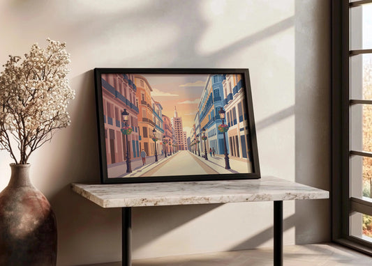 Cuadro Calle Larios - Pastel